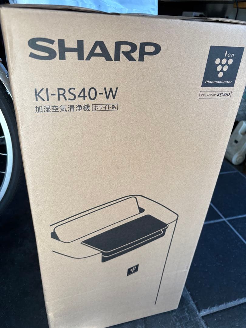 新品　シャープ 加湿空気清浄機 KI-RS40-W プラズマクラスター25000