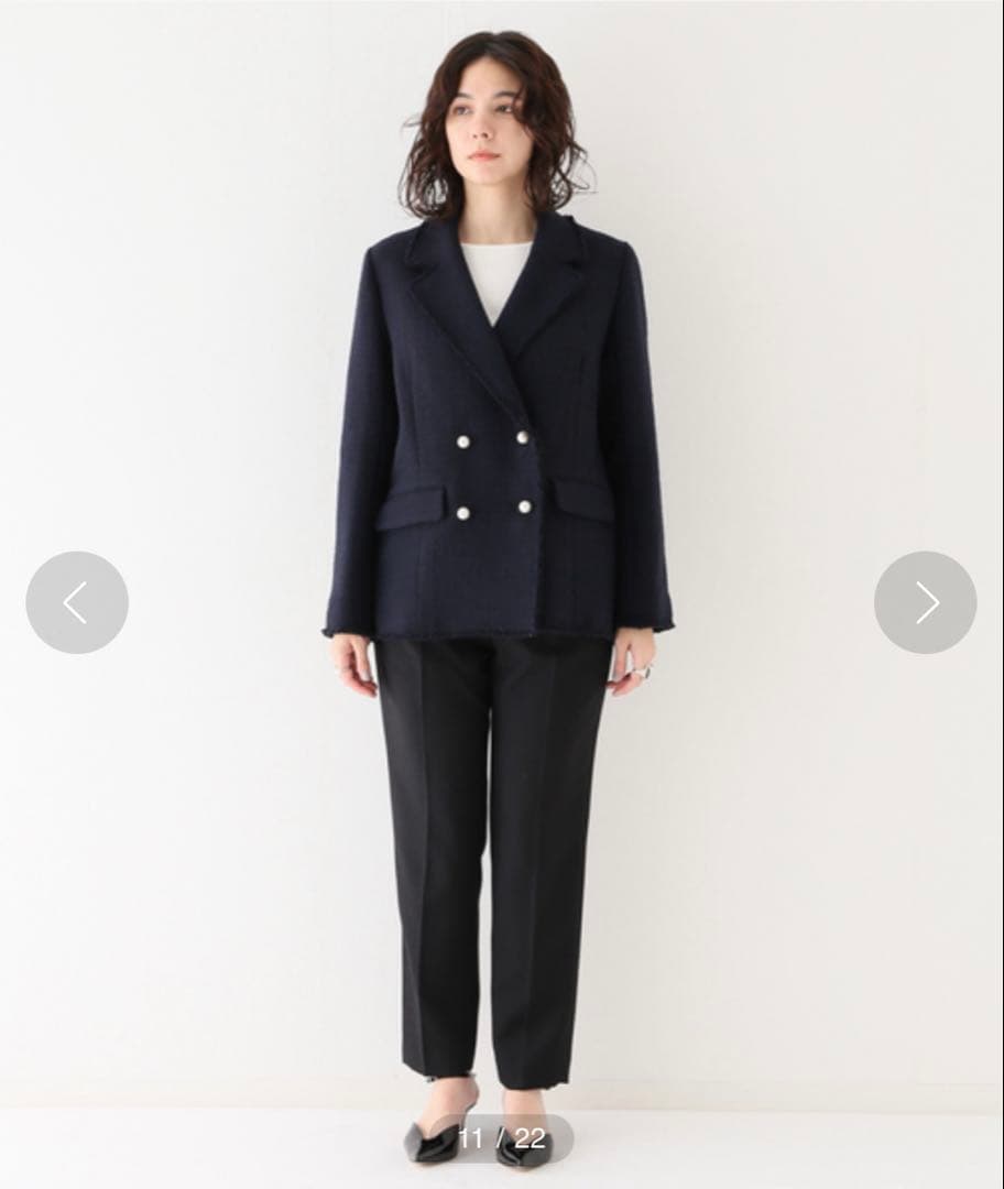 美品！スピックアンドスパン 完売 ファンシーツイードダブルブレストジャケット