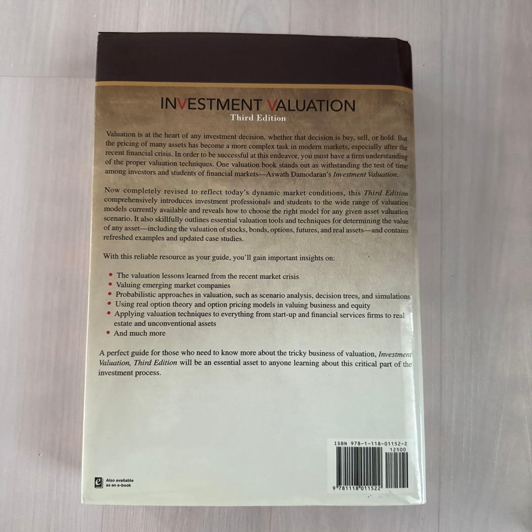 語学・辞書・学習参考書 INVESTMENT VALUATION 3rd Edition