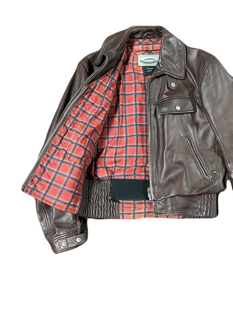 激レア CANYON ナッパレザー レーシングセットアップ 48 美品