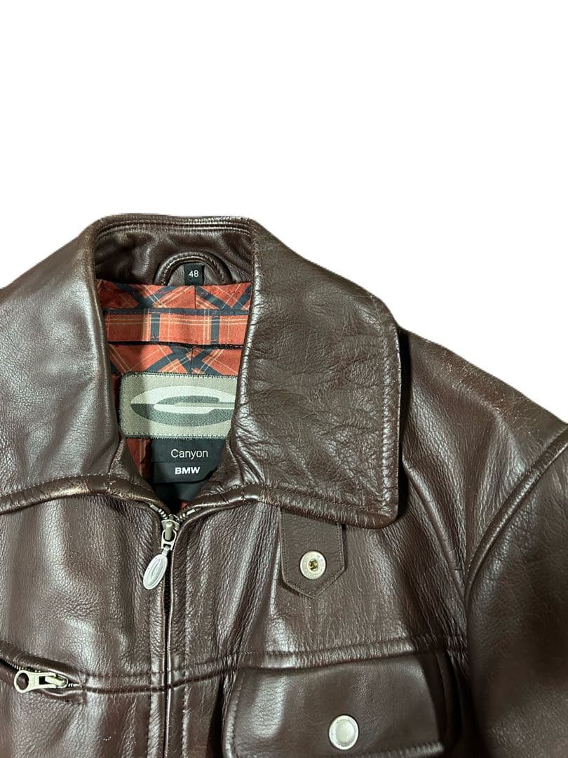 激レア CANYON ナッパレザー レーシングセットアップ 48 美品