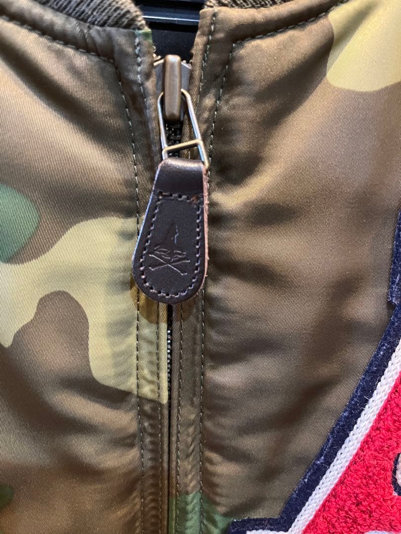 超名作HYSTERIC GLAMOUR高級AUSTINロゴ迷彩柄MA-1 S美品