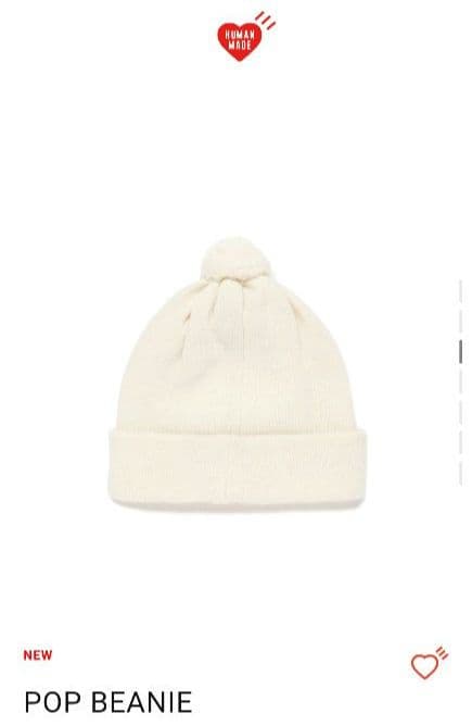 HUMAN MADE POP BEANIE ホワイト ビーニー ニット帽