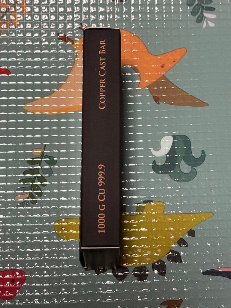 ゲルマニアミント社　インゴット1キロ純銅　赤金　延べ棒　Cu ペーパーウェイト