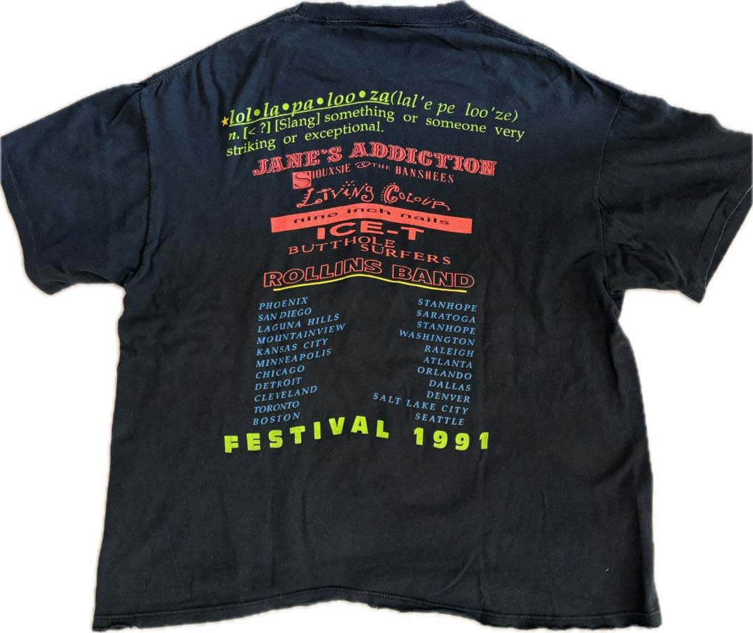 ロラパルーザ 1991 Tシャツ サイズXL Lollapalooza