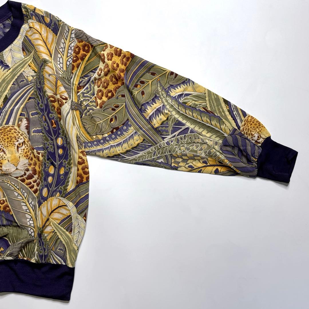 【美品】サルバトーレフェラガモ　シルクブラウス　カットソー　アニマル柄