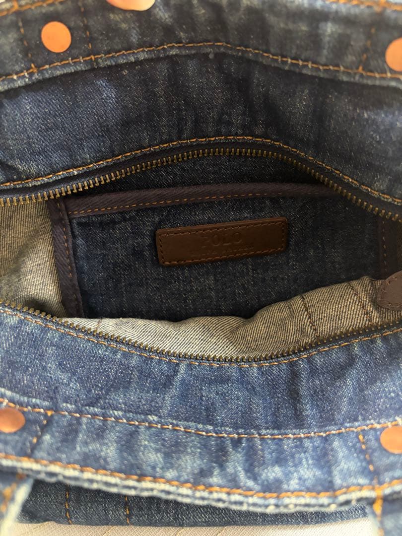 ポロラルフローレン　ミニトートバック　デニム生地