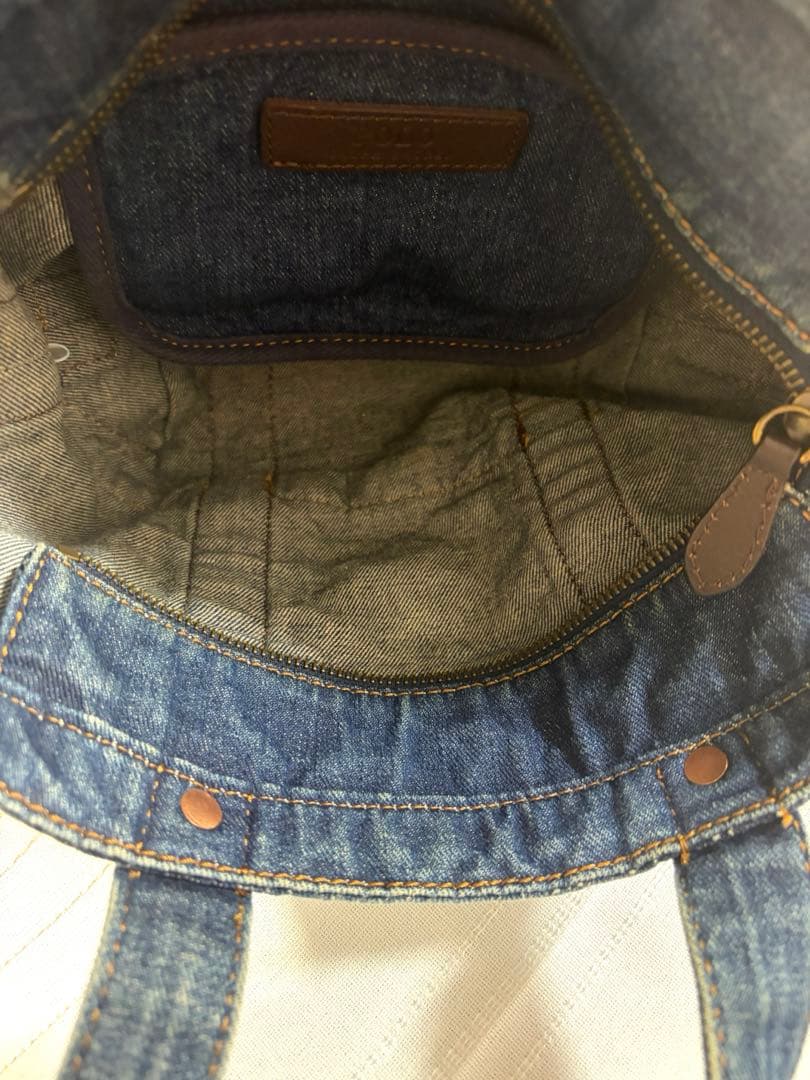 ポロラルフローレン　ミニトートバック　デニム生地