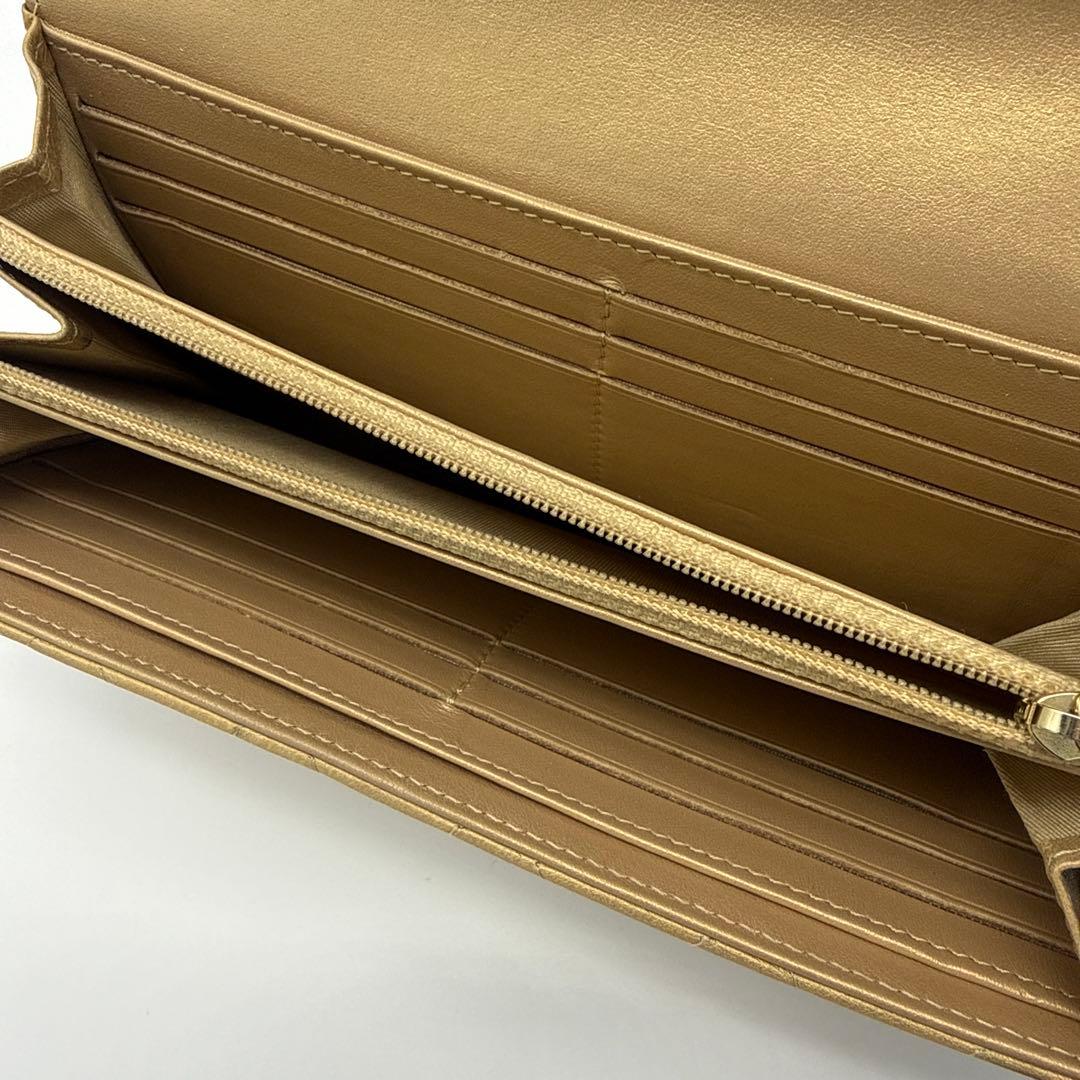 CHANEL シャネル カラーストーン 長財布 ゴールド