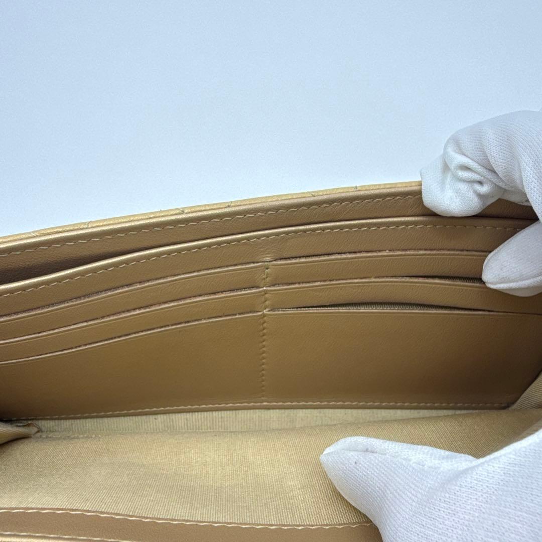 CHANEL シャネル カラーストーン 長財布 ゴールド