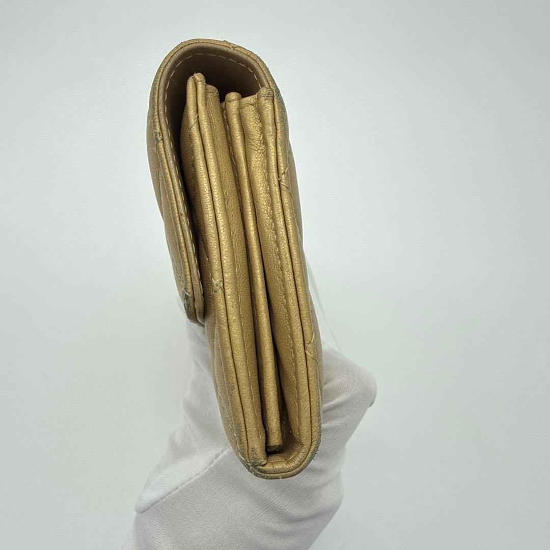 CHANEL シャネル カラーストーン 長財布 ゴールド