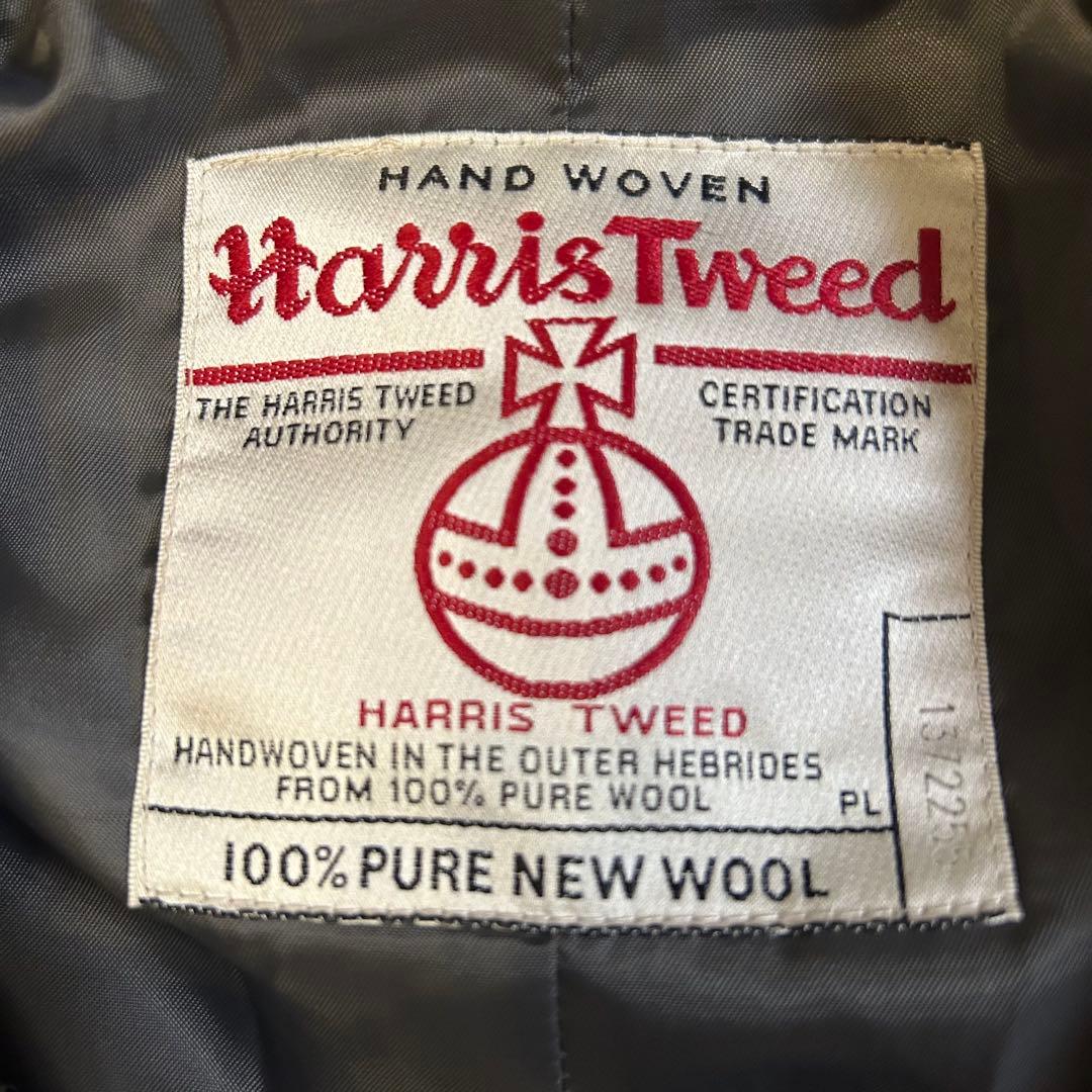 アーバンリサーチロッソ ハリスツイード チェスターコート ヘリンボー ン L