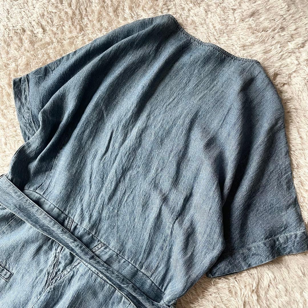 デンハム 美品 DENHAM BEND JUMPSUIT サロペット M ブルー