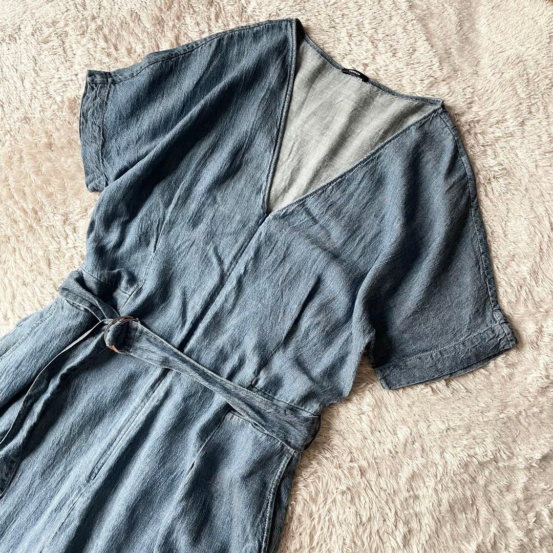 デンハム 美品 DENHAM BEND JUMPSUIT サロペット M ブルー