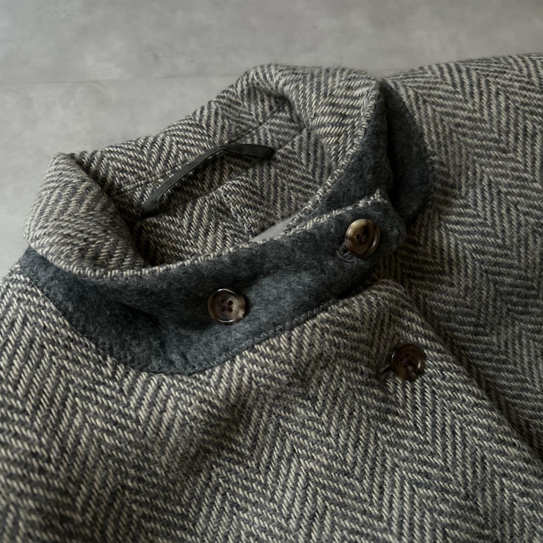 MARGARET HOWELL ヘリンボーン チェスターコート　比翼ボタン