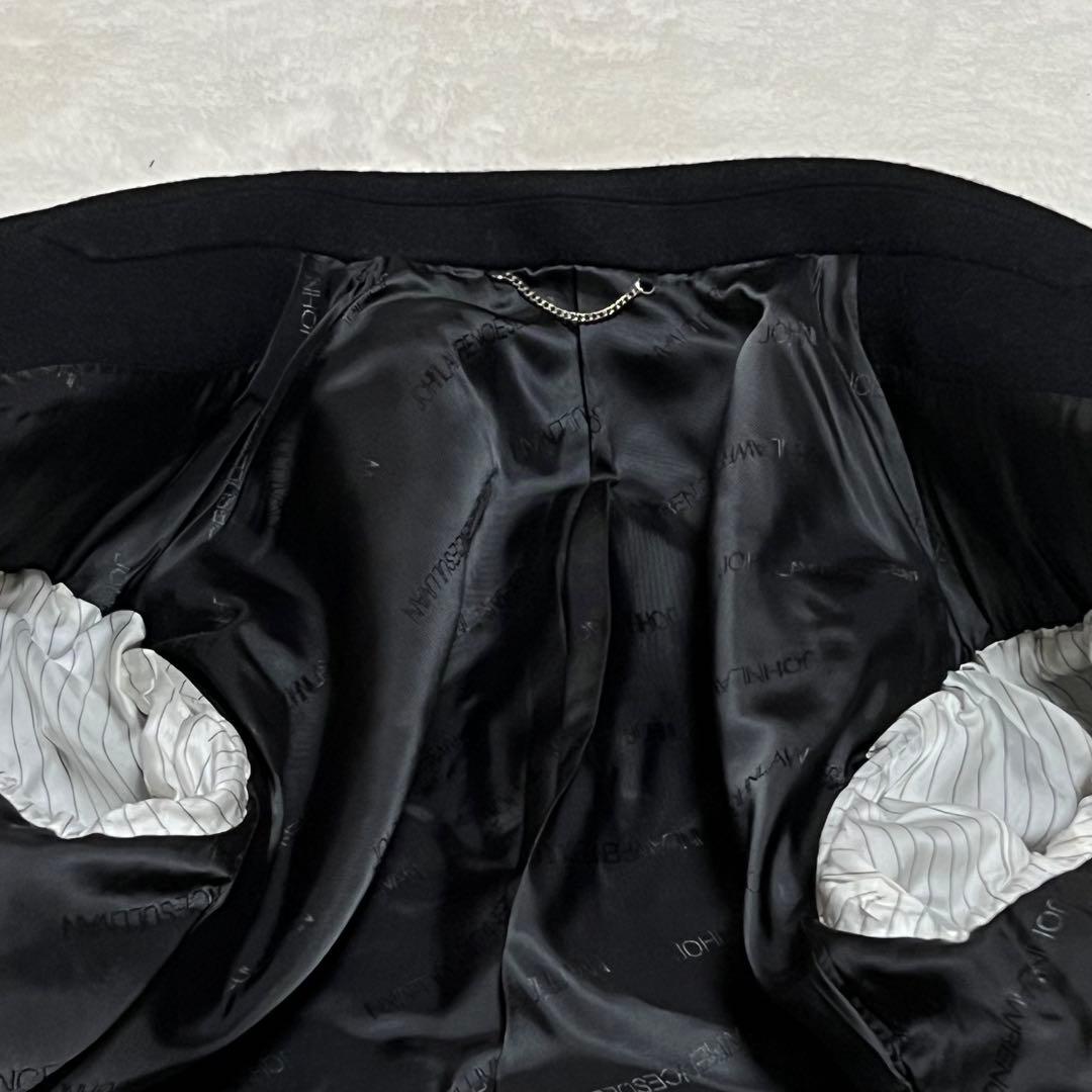 【札付き未使用極美品】ジョンローレンスサリバン　チェスターコート　カシミヤ　黒