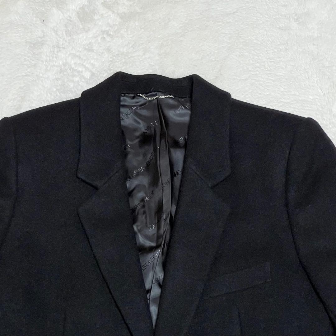 【札付き未使用極美品】ジョンローレンスサリバン　チェスターコート　カシミヤ　黒