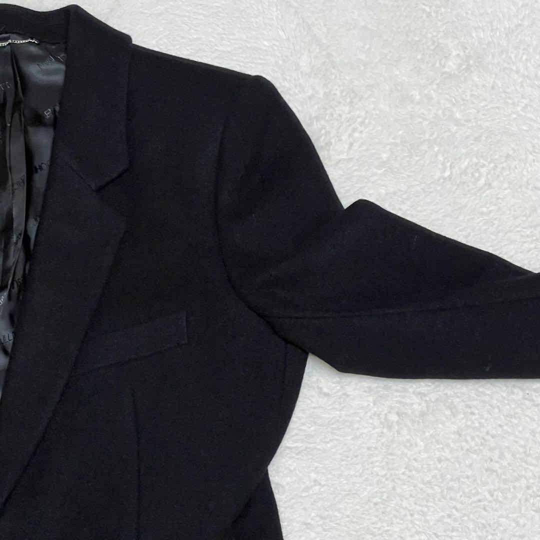 【札付き未使用極美品】ジョンローレンスサリバン　チェスターコート　カシミヤ　黒