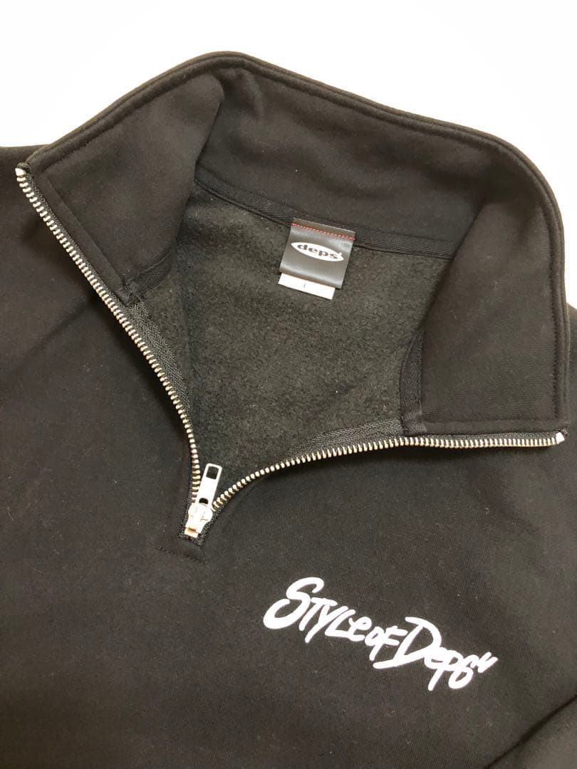美品 deps HALF ZIP SWEAT ブラック Lサイズ