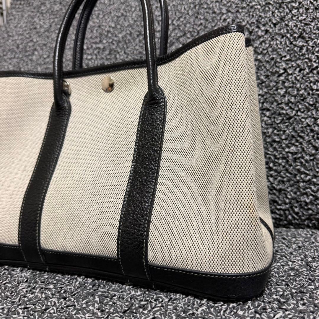 HERMES ガーデンパーティ36 PM トワルアッシュ ショルダーバッグ