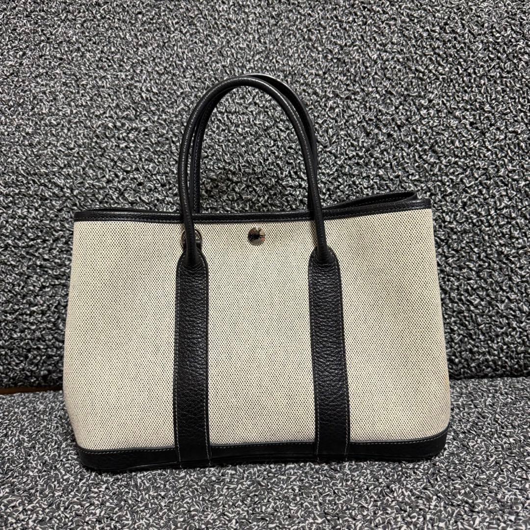 HERMES ガーデンパーティ36 PM トワルアッシュ ショルダーバッグ