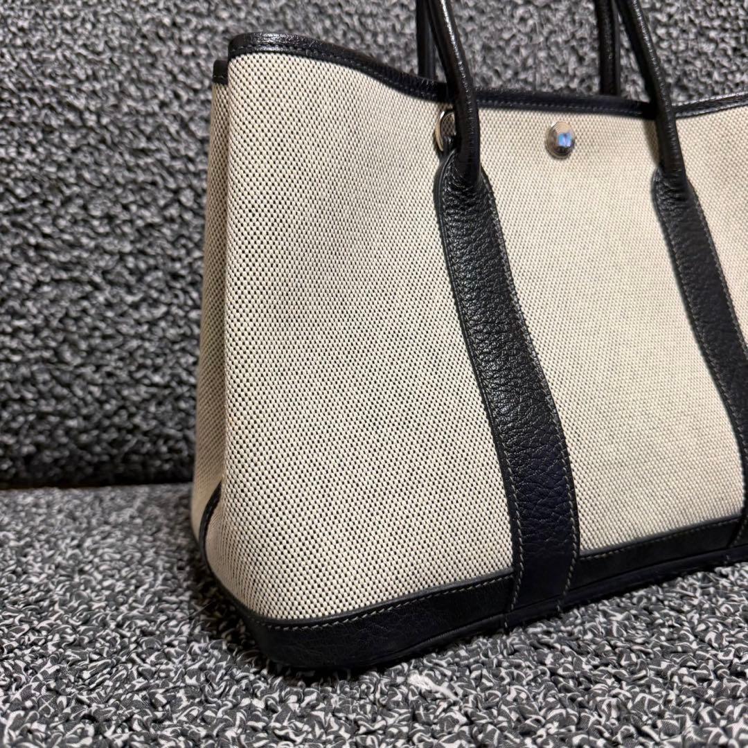 HERMES ガーデンパーティ36 PM トワルアッシュ ショルダーバッグ