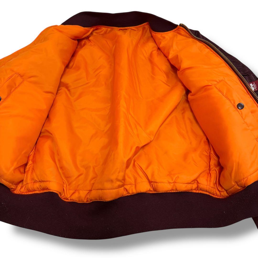 美品　alpha 1900 MA-1 フライトジャケット ボルドー　ゴールド金具