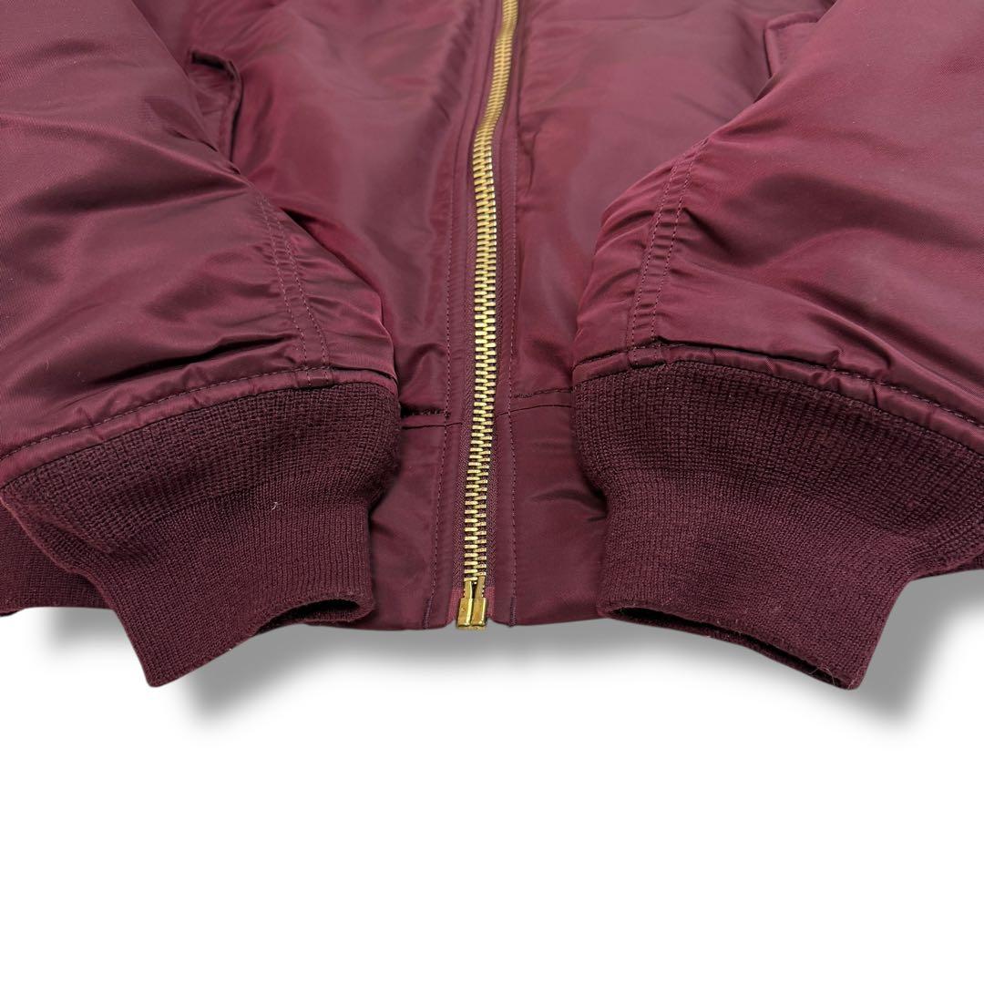 美品　alpha 1900 MA-1 フライトジャケット ボルドー　ゴールド金具