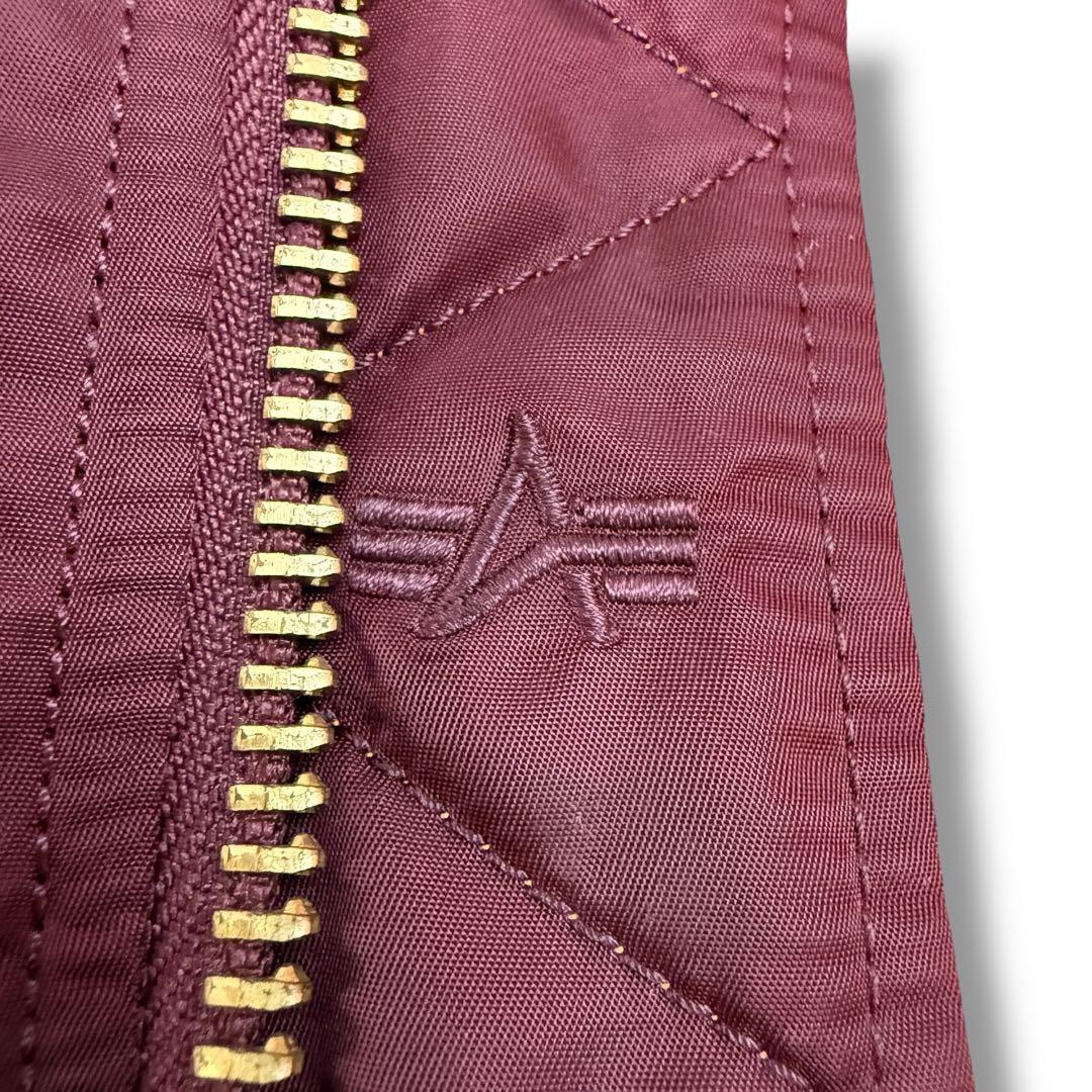 美品　alpha 1900 MA-1 フライトジャケット ボルドー　ゴールド金具