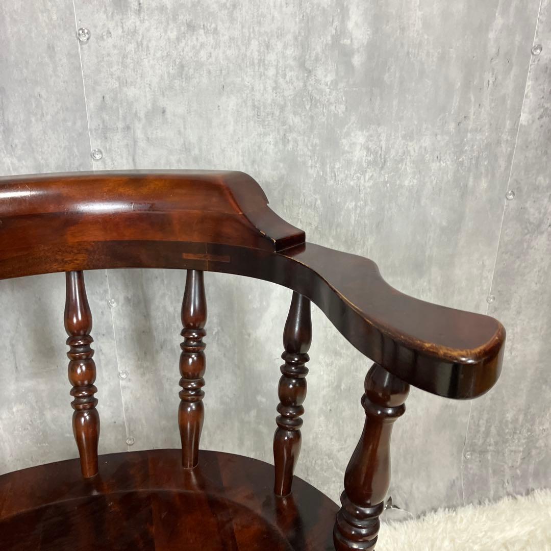 九州民芸家具 ミズメザクラ無垢 ウィンザーチェア 肘付き キャプテンチェア