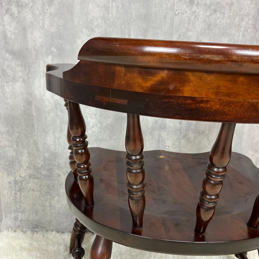 九州民芸家具 ミズメザクラ無垢 ウィンザーチェア 肘付き キャプテンチェア