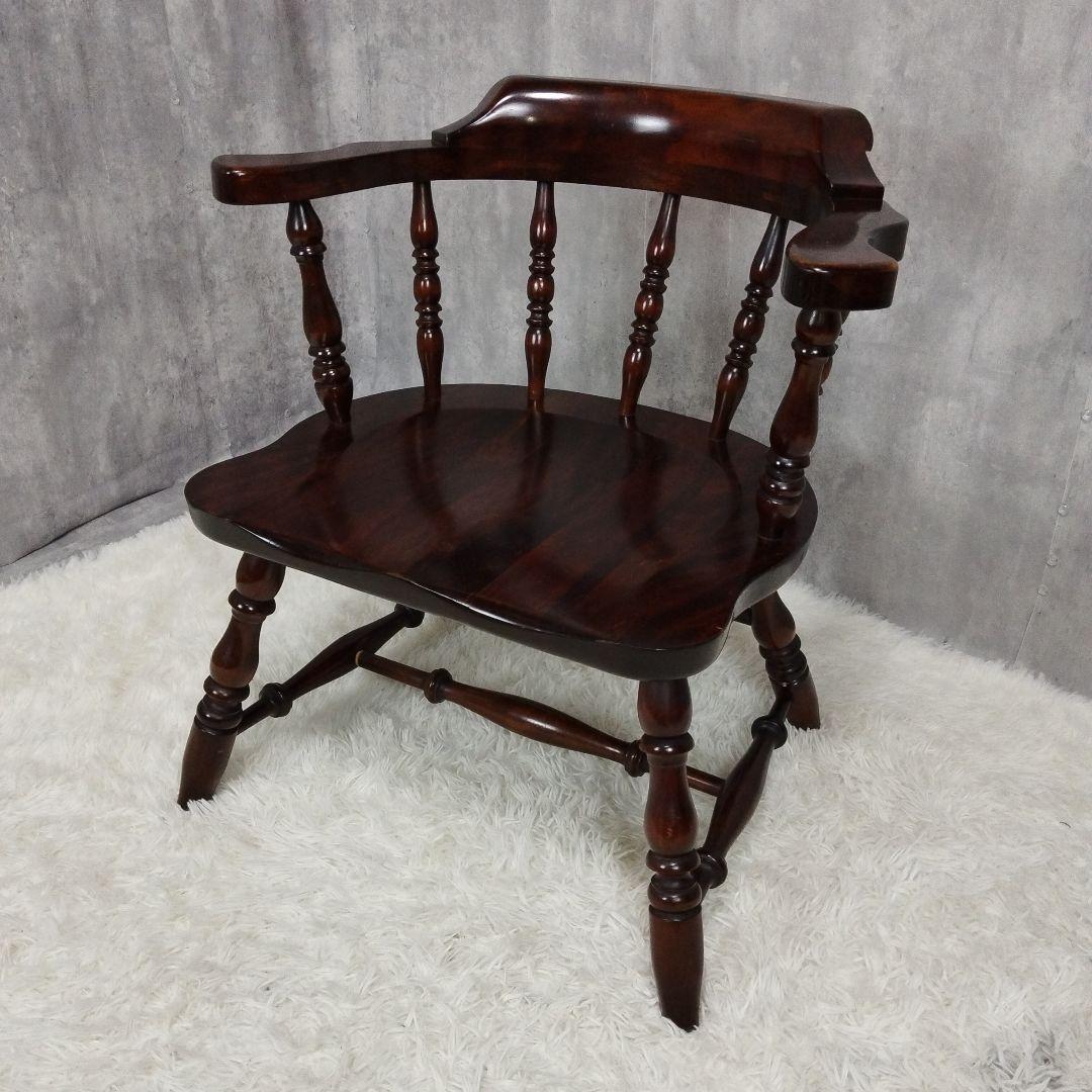 九州民芸家具 ミズメザクラ無垢 ウィンザーチェア 肘付き キャプテンチェア