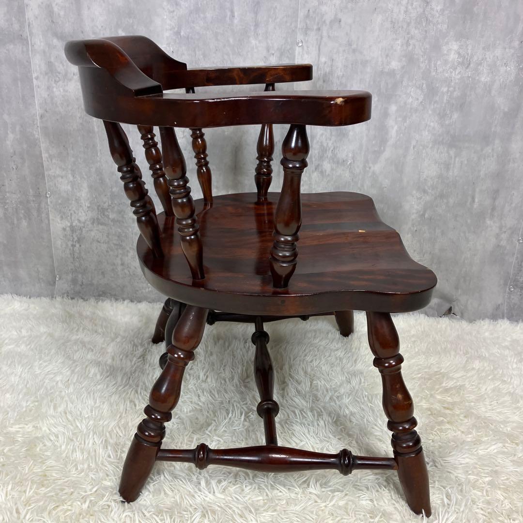 九州民芸家具 ミズメザクラ無垢 ウィンザーチェア 肘付き キャプテンチェア