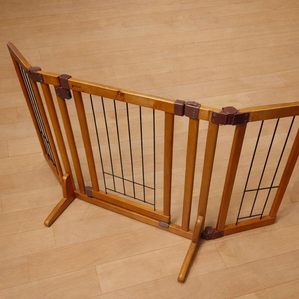 Richell リッチェル ペット用 木製おくだけドア付ゲート S