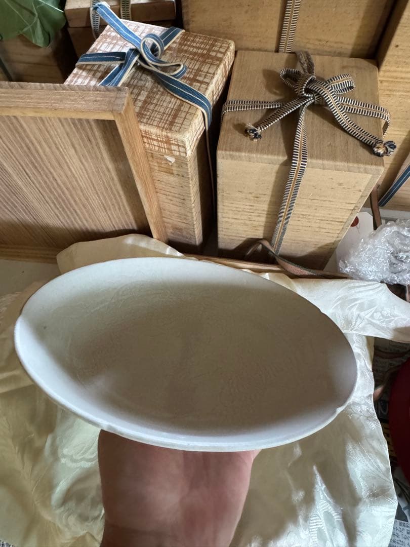 ‼️早速半額‼️リサイクルFORT‼️旧家から直送唐物③‼️中国の定窯龍文皿‼️状態極美品