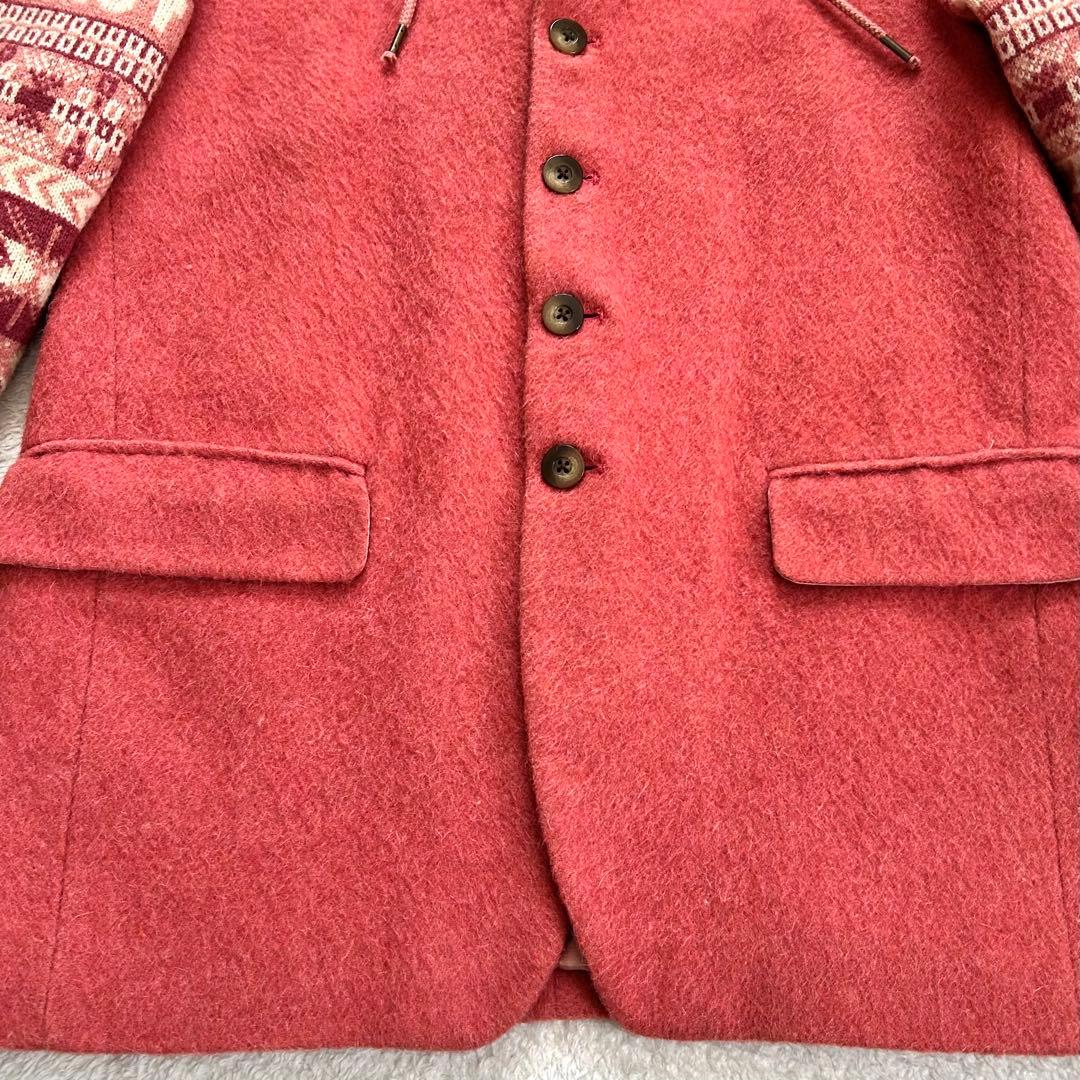 カールヘルム ジャガードニット袖 コート M ビンテージ