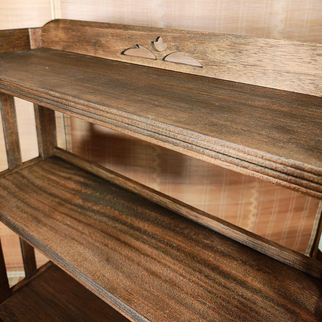 木製本棚4段　オープンラック　昭和レトロ　古家具