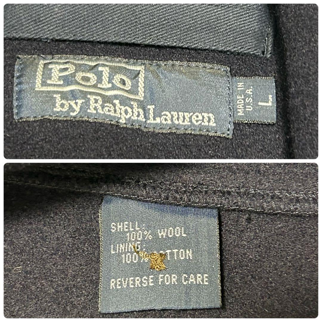 ✨希少 ポロバイラルフローレン USA製 ダッフルコート 黒 L