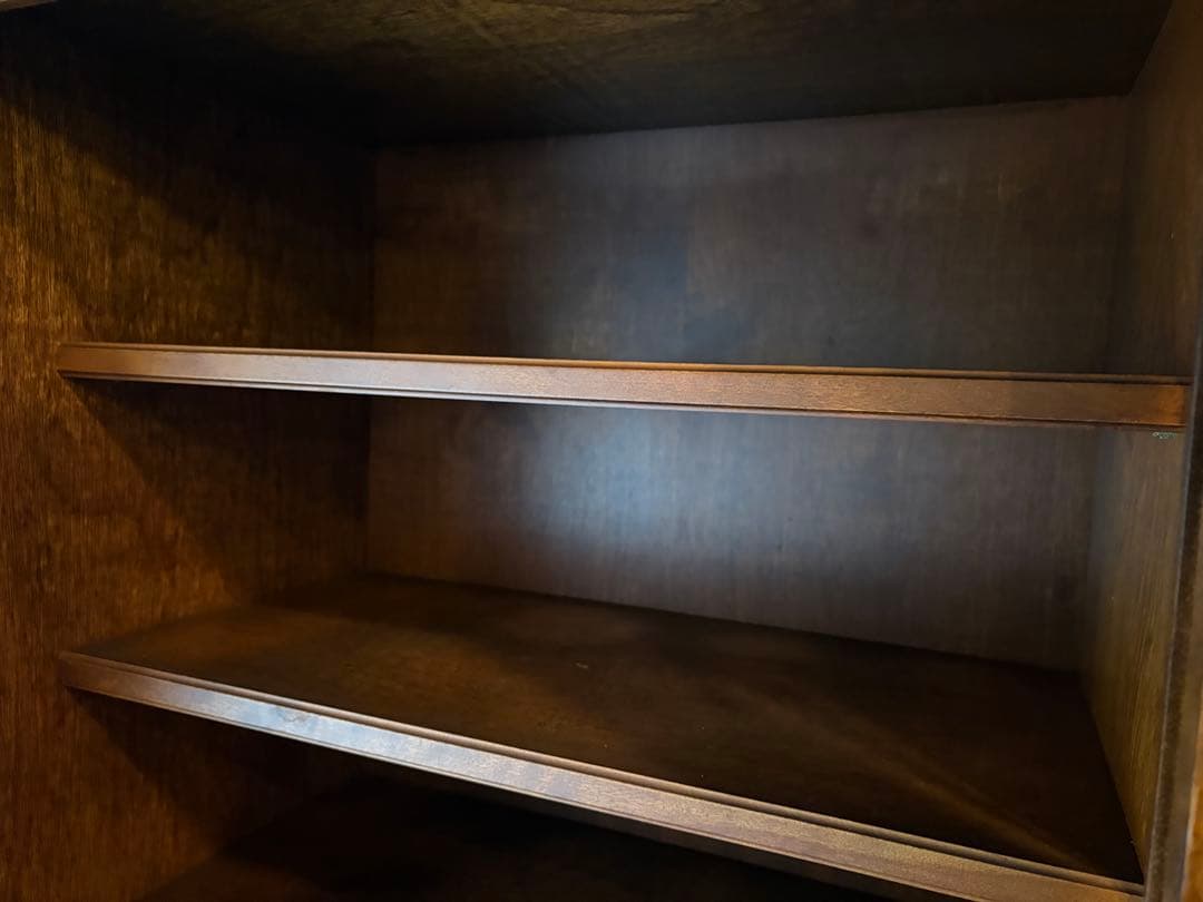 木製ガラスキャビネット 収納棚 食器棚 アンティーク 昭和レトロ