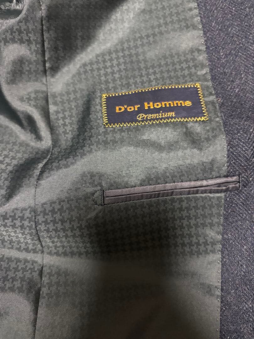 D'or Homme ドームオム　スリーピーススーツ　ウール　ネイビー　A8
