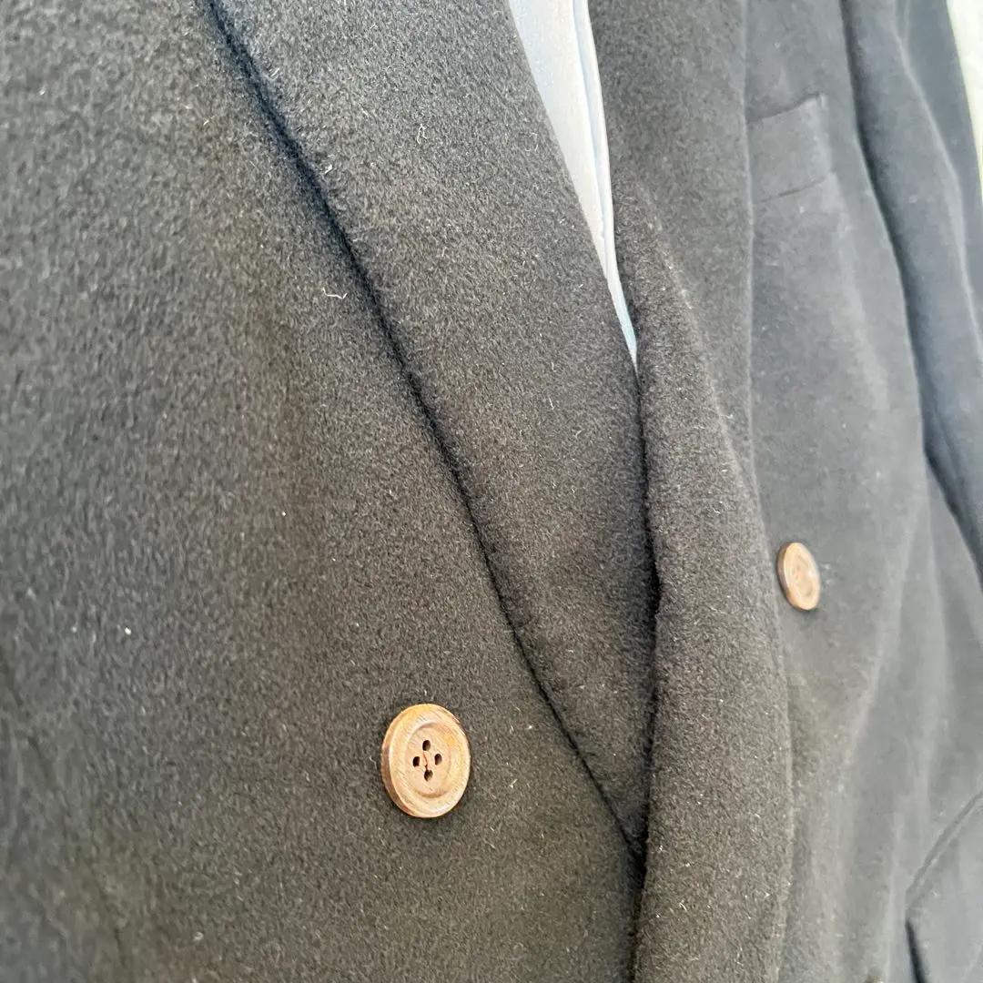 極美品　ピエールカルダン　カシミヤ100　ダブル テーラードジャケット　黒　B4