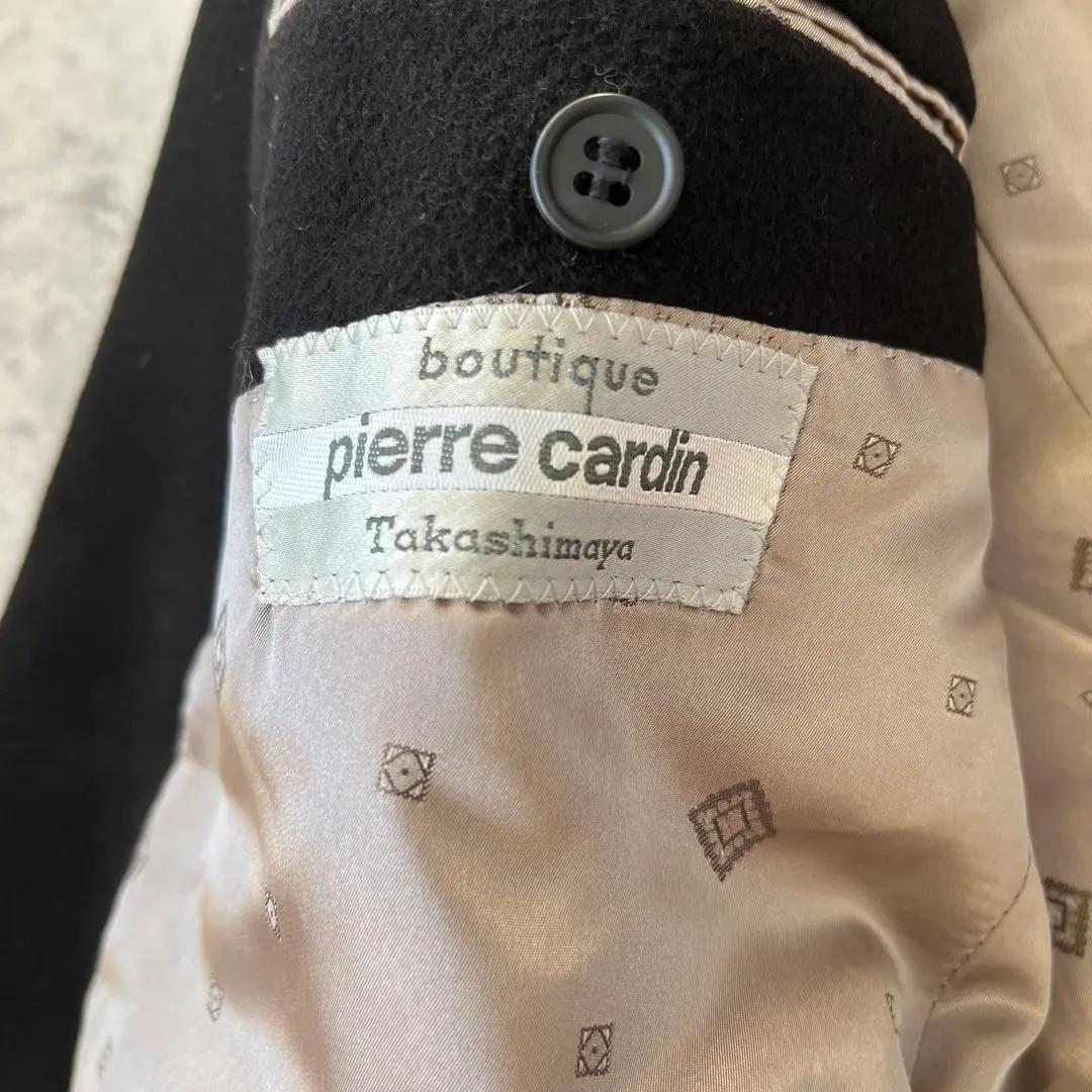 極美品　ピエールカルダン　カシミヤ100　ダブル テーラードジャケット　黒　B4