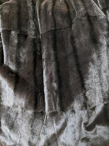 A929 シェアード　リアルファー　毛皮　シルク　リバーシブルコート　ライナー