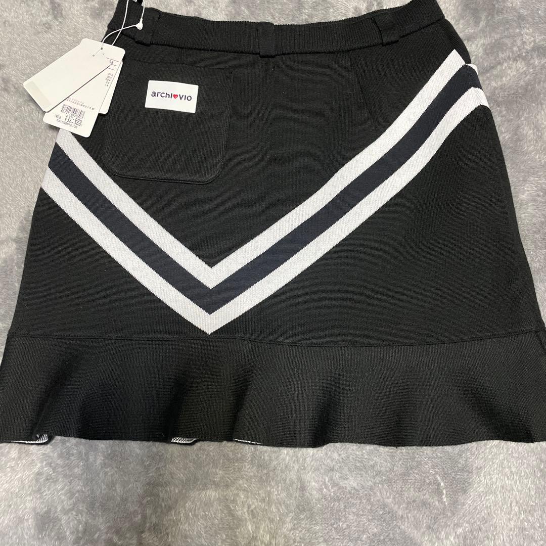 archivio ブラック スカート V字ストライプ