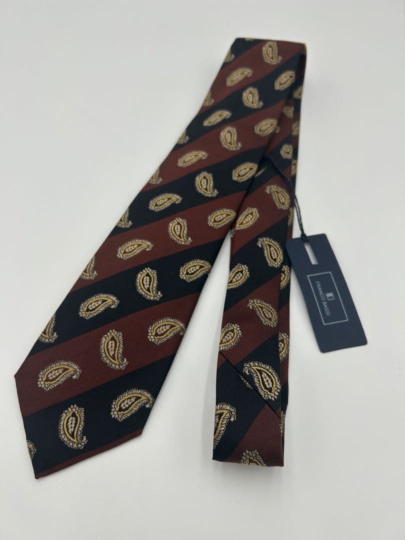 新品未使用　FRANCO BASSI ネクタイ　フランコバッシ ブラウン系