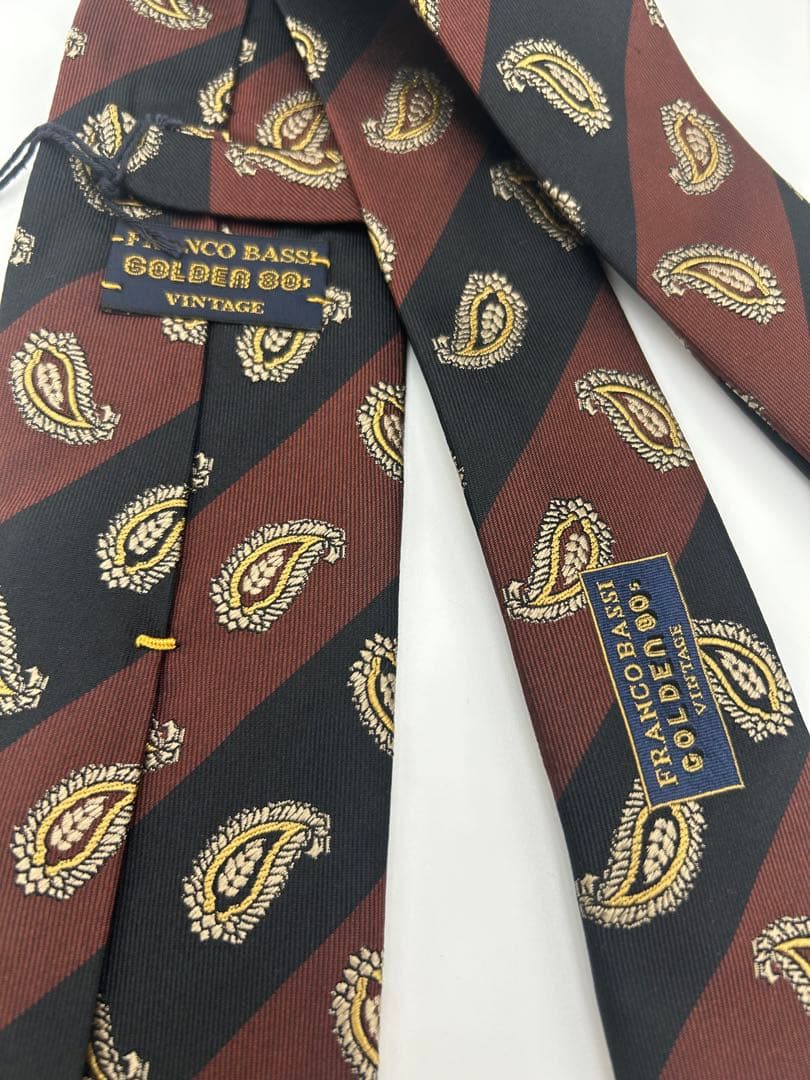 新品未使用　FRANCO BASSI ネクタイ　フランコバッシ ブラウン系