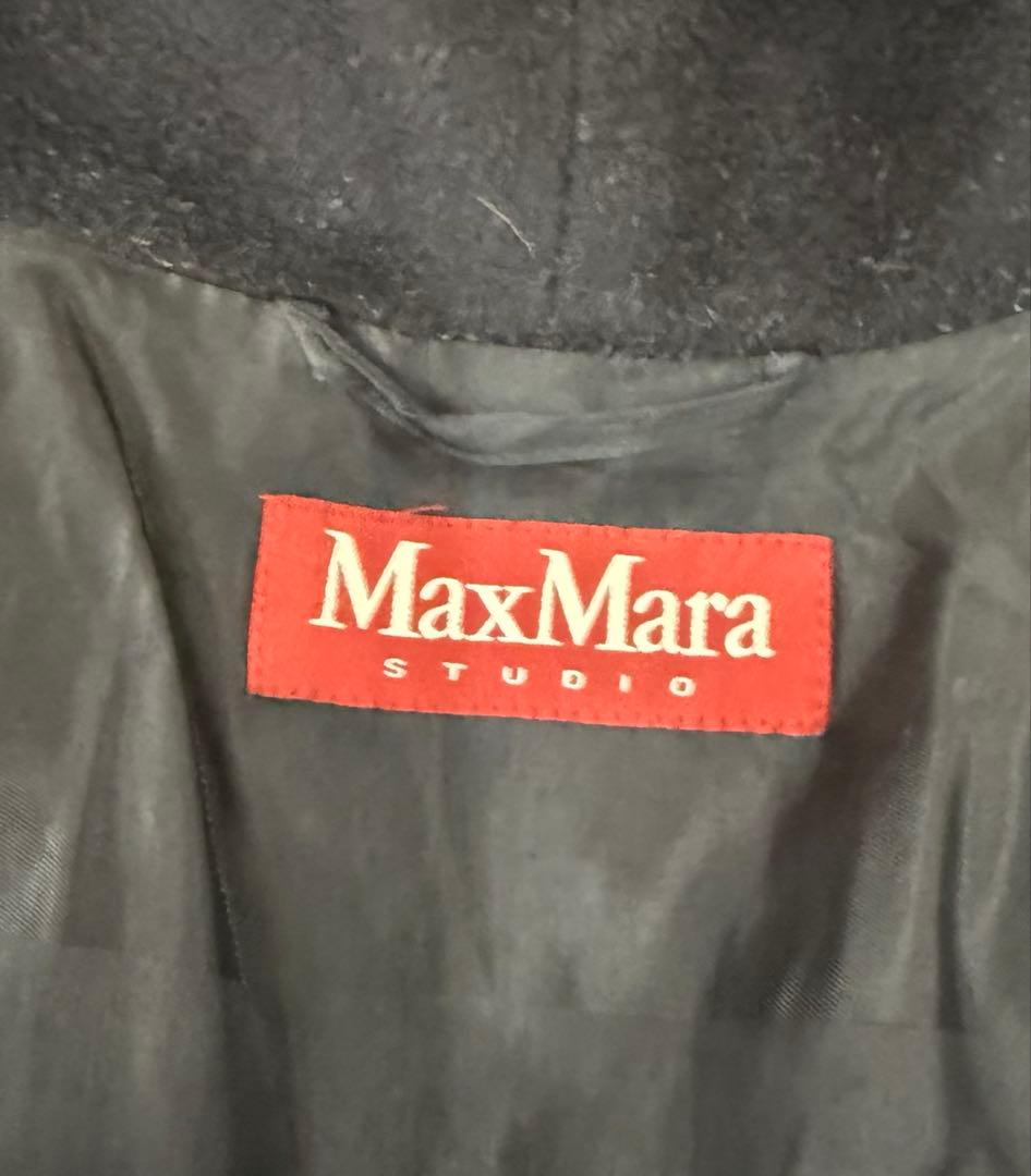 【美品】Max Mara ウール ファー付きラップコート