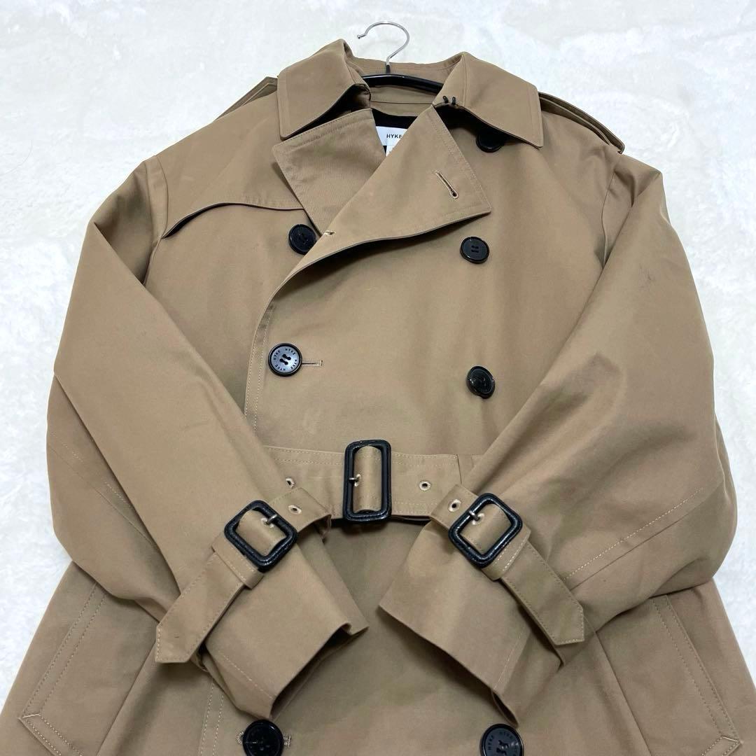 【極美品】ハイク ビッグフィット オーバーサイズトレンチコート ベージュ S
