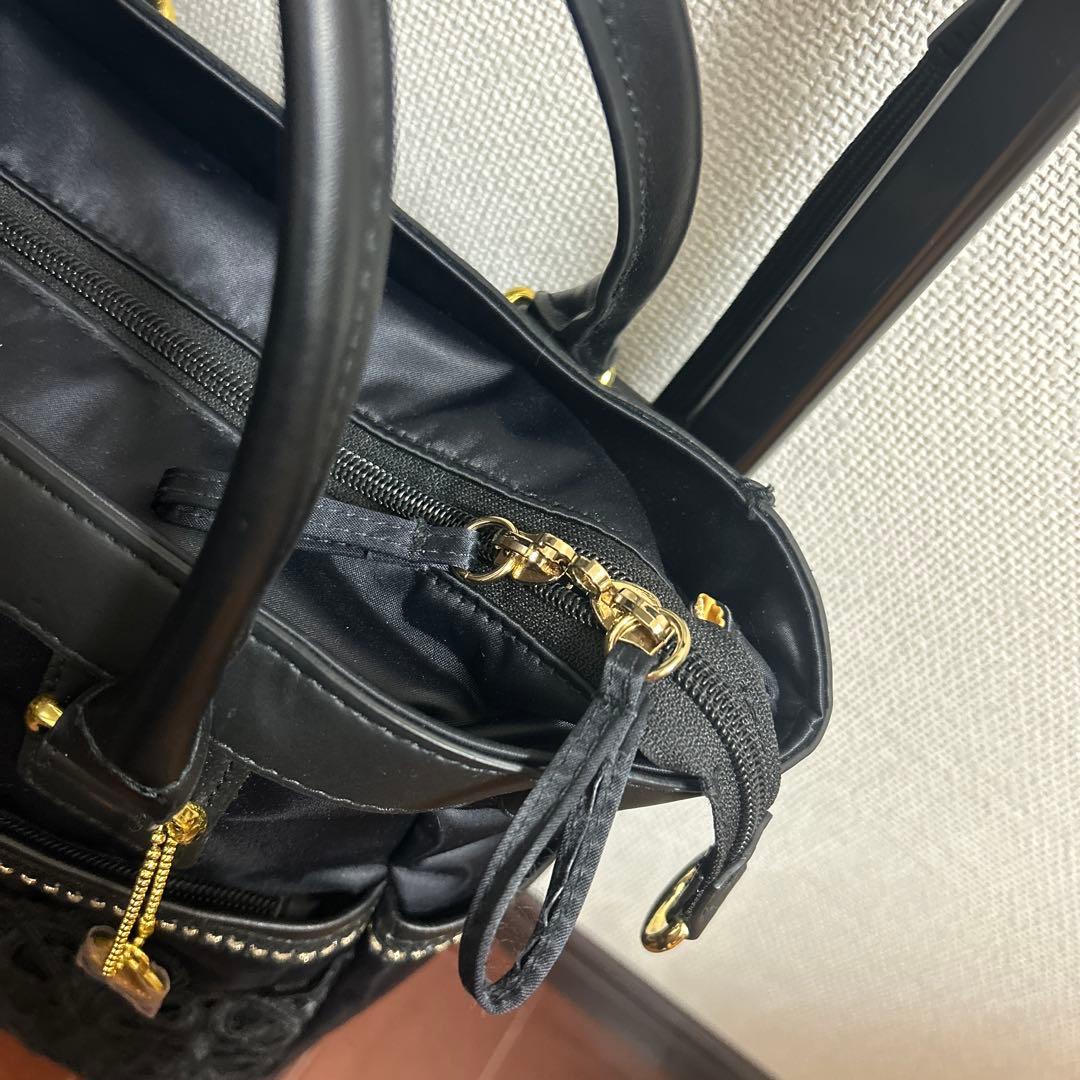 近沢レース　スワニー　SWANY コラボ　キャリー　バッグ　黒