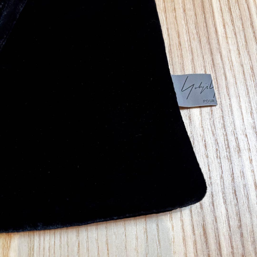 yohji yamamotoヨウジヤマモト ベロアストール 黒